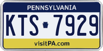 PA license plate KTS7929