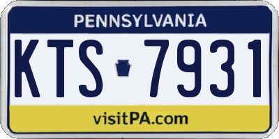 PA license plate KTS7931