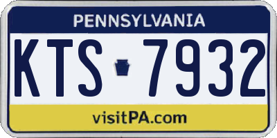 PA license plate KTS7932