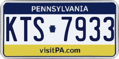 PA license plate KTS7933
