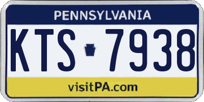 PA license plate KTS7938