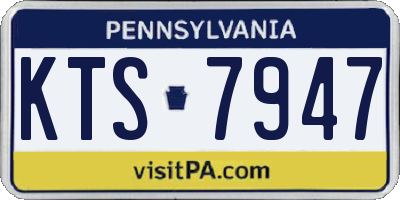 PA license plate KTS7947