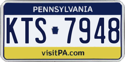 PA license plate KTS7948