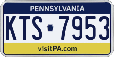 PA license plate KTS7953
