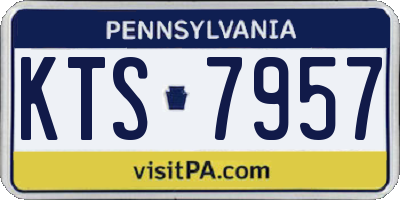 PA license plate KTS7957
