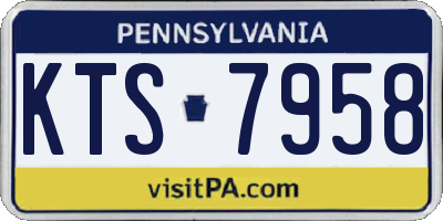 PA license plate KTS7958