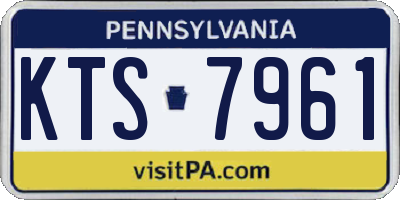 PA license plate KTS7961