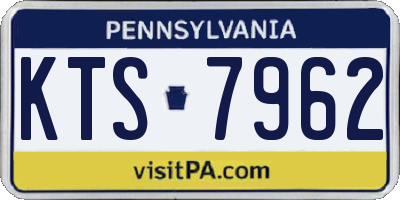 PA license plate KTS7962