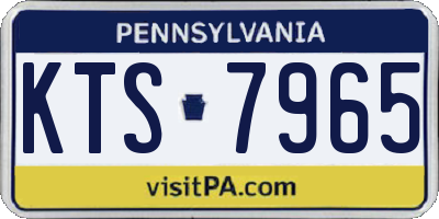 PA license plate KTS7965