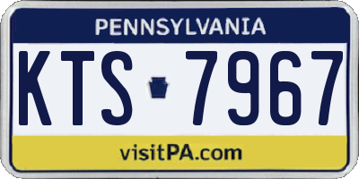 PA license plate KTS7967