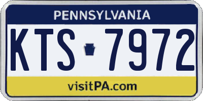 PA license plate KTS7972