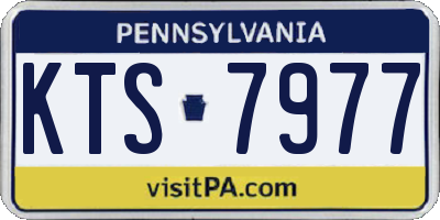 PA license plate KTS7977