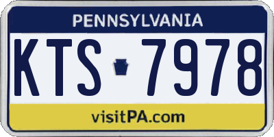 PA license plate KTS7978