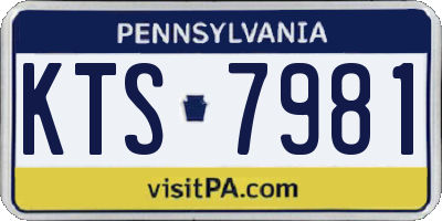 PA license plate KTS7981