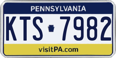 PA license plate KTS7982