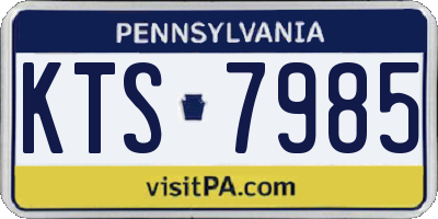 PA license plate KTS7985