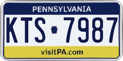 PA license plate KTS7987