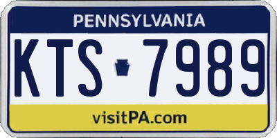 PA license plate KTS7989
