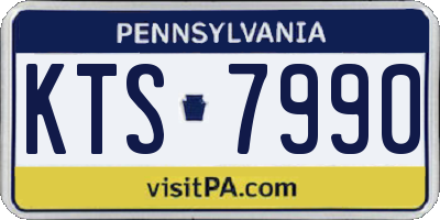 PA license plate KTS7990