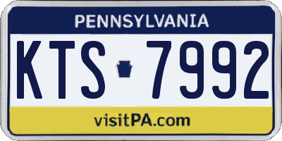 PA license plate KTS7992