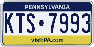 PA license plate KTS7993