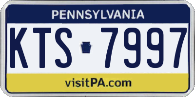 PA license plate KTS7997