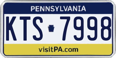 PA license plate KTS7998