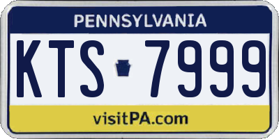 PA license plate KTS7999