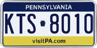 PA license plate KTS8010