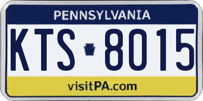 PA license plate KTS8015