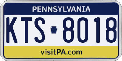 PA license plate KTS8018