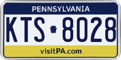 PA license plate KTS8028