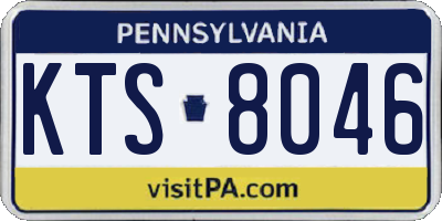 PA license plate KTS8046