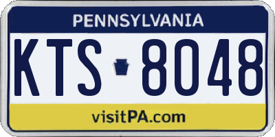 PA license plate KTS8048