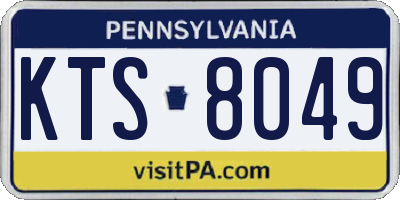 PA license plate KTS8049