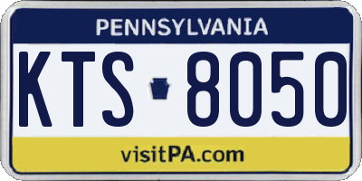 PA license plate KTS8050