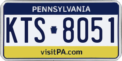 PA license plate KTS8051