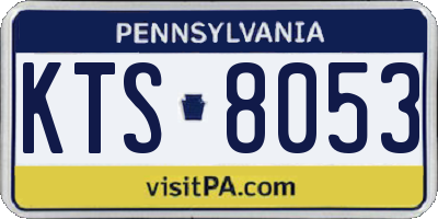PA license plate KTS8053