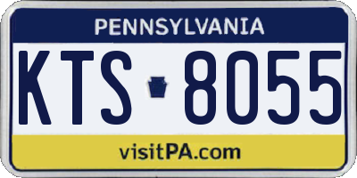 PA license plate KTS8055