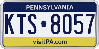 PA license plate KTS8057