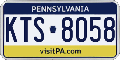 PA license plate KTS8058