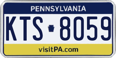 PA license plate KTS8059