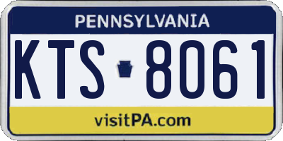 PA license plate KTS8061