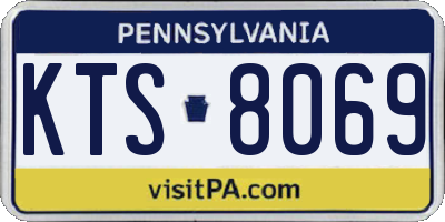 PA license plate KTS8069