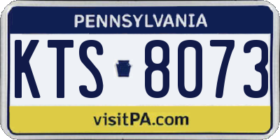 PA license plate KTS8073