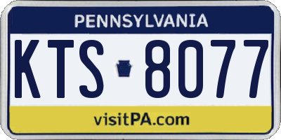 PA license plate KTS8077