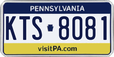 PA license plate KTS8081