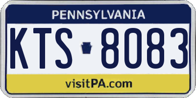 PA license plate KTS8083