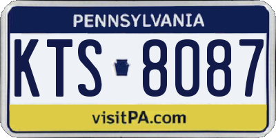PA license plate KTS8087