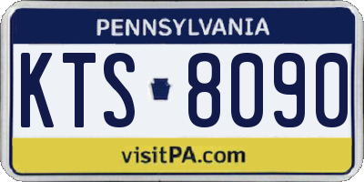 PA license plate KTS8090